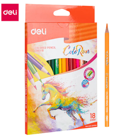 

Deli Colorun Pensil Warna Warni 1 Set isi 18 Warna | Pensil Warna Lengkap | EC00310