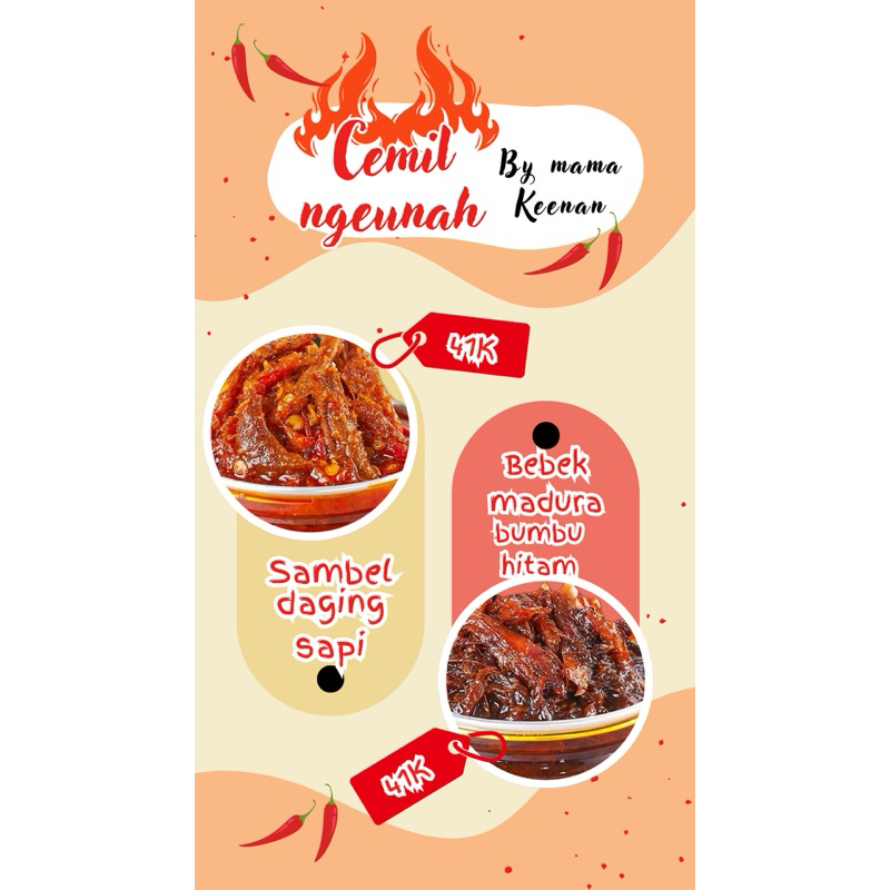 

sambal merah daging sapi sambal ngeunah by mama Keenan