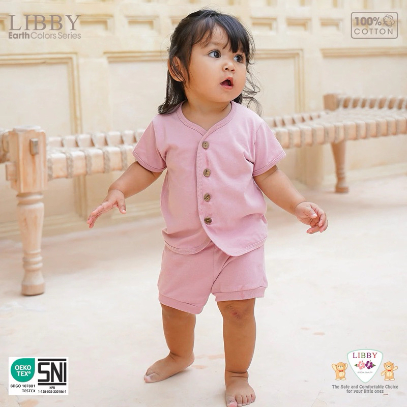 LIBBY baju Bayi-Setelan Pendek Bayi-Baju Tidur Bayi-LIBBY EARTH COMFY SET Seri 5 (1 Stel)
