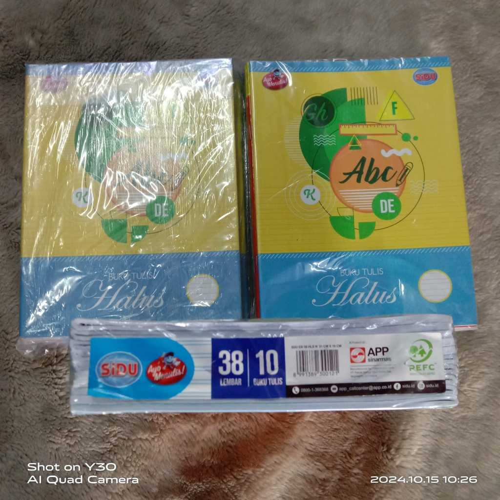 

(HARGA 1 PACK) Buku Tulis Halus SIDU/Buku Garis Tiga SIDU 38 Lembar