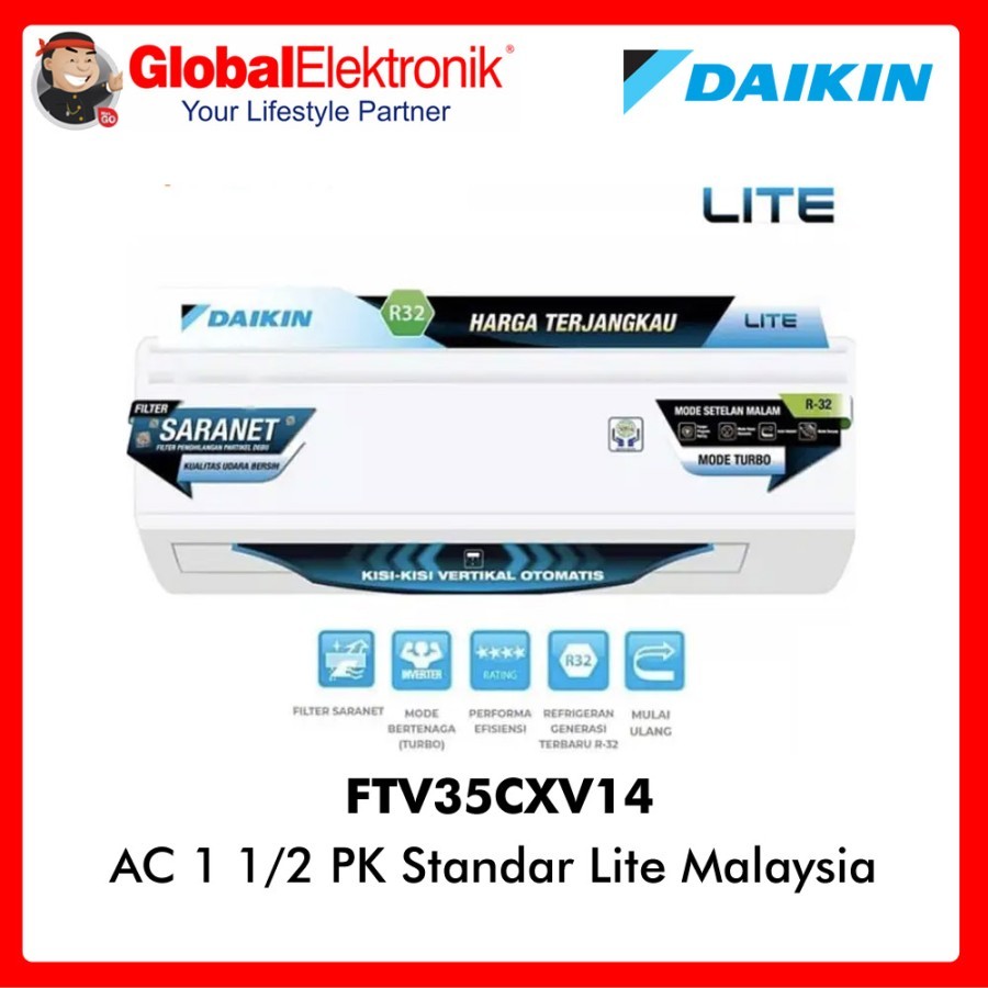 DAIKIN AC 1.5PK STANDAR AC DAIKIN MALAYSIA DAIKIN FTV35CXV14 AC STANDAR 1.5PK DAIKIN