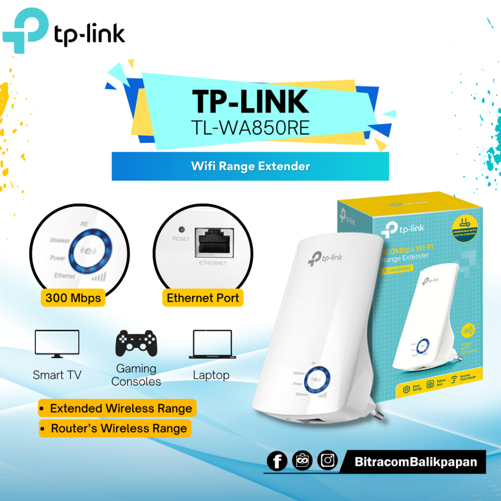 Range Extender TP-Link - TL-WA850RE - Range Extender 300Mbps