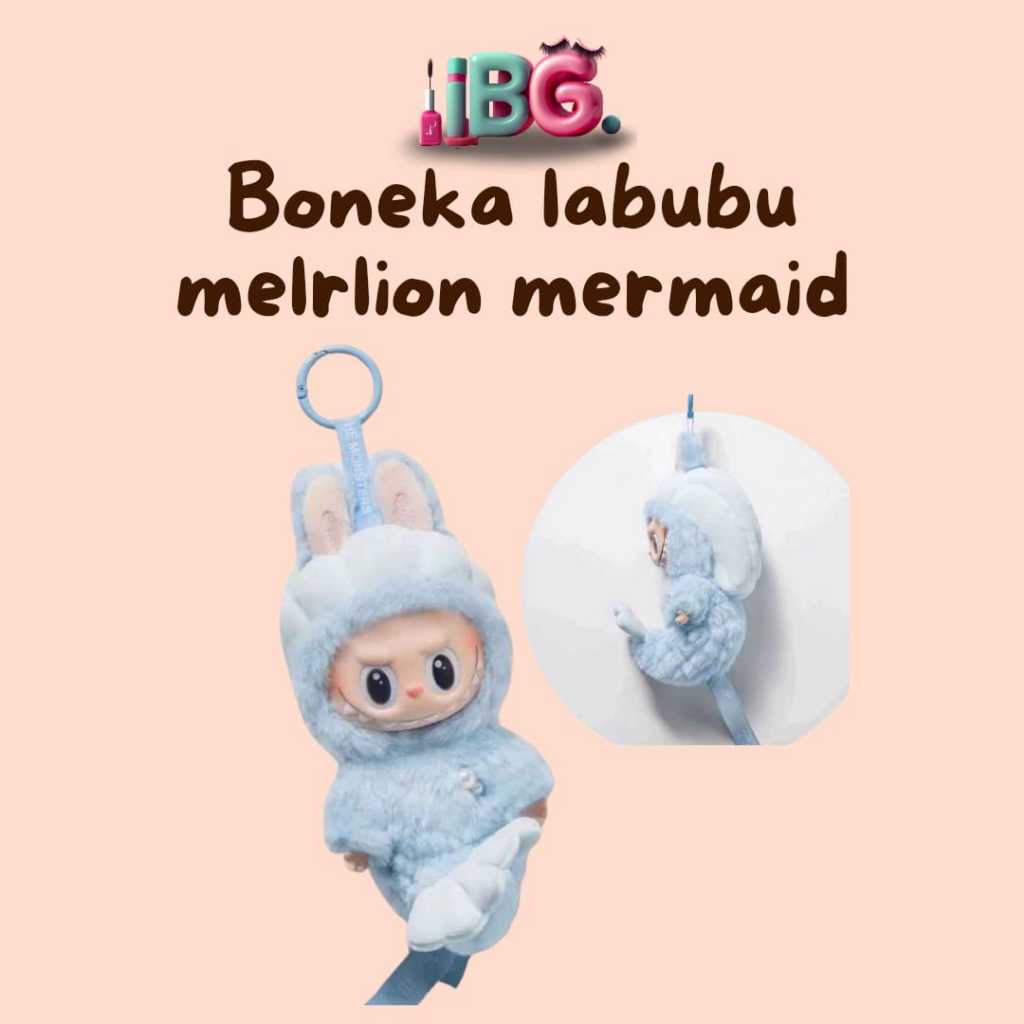 Labubu Blue Mermaid /  Labubu Merlion Mermaid / Labubu Hide And Seek Singapore Series Labubu