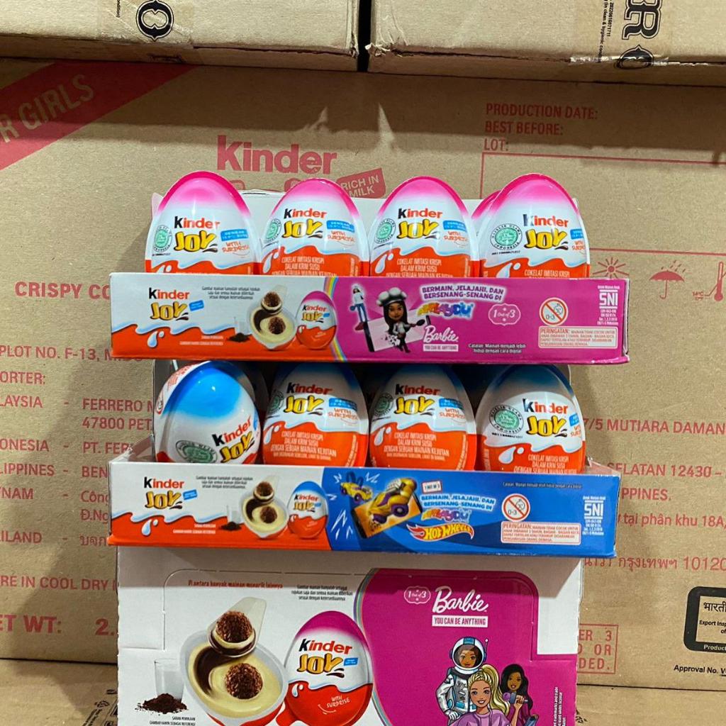 

Coklat Kinder joy girls & Boy isi 8 pcs 1 box