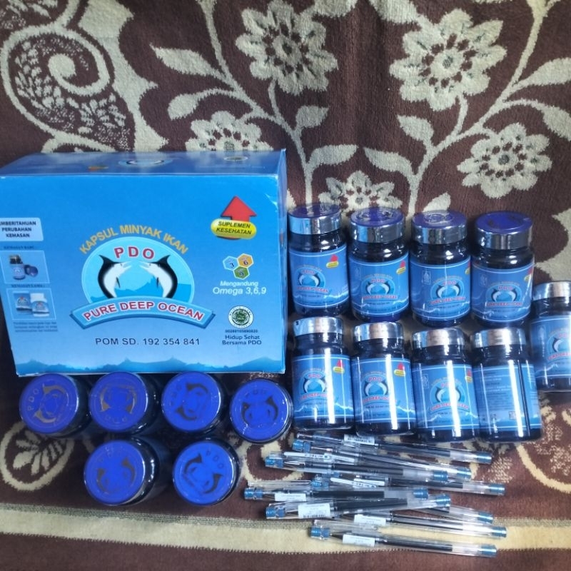 PDO 1 Lusin Bonus bolpen HITEC | minyak ikan PDO kapsul 1 dus ORI