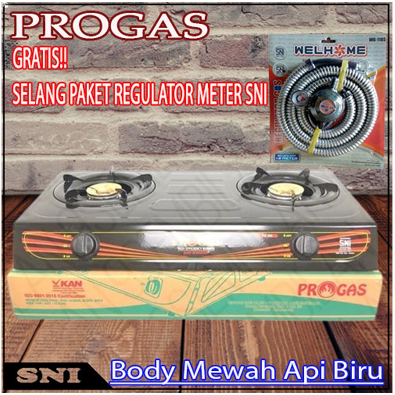 NEWKOMPOR 2 TUNGKU PROGAS KUALITAS TERBAIK TERMURAH/kompor progas 2 tungku