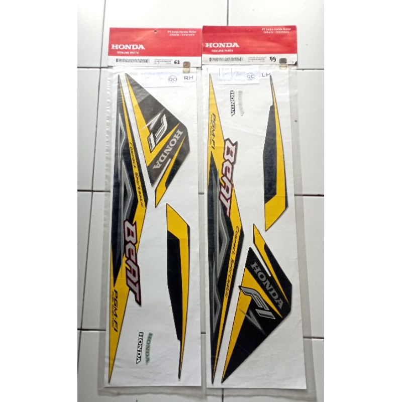Striping beat F1 Kuning Hitam Original AHM