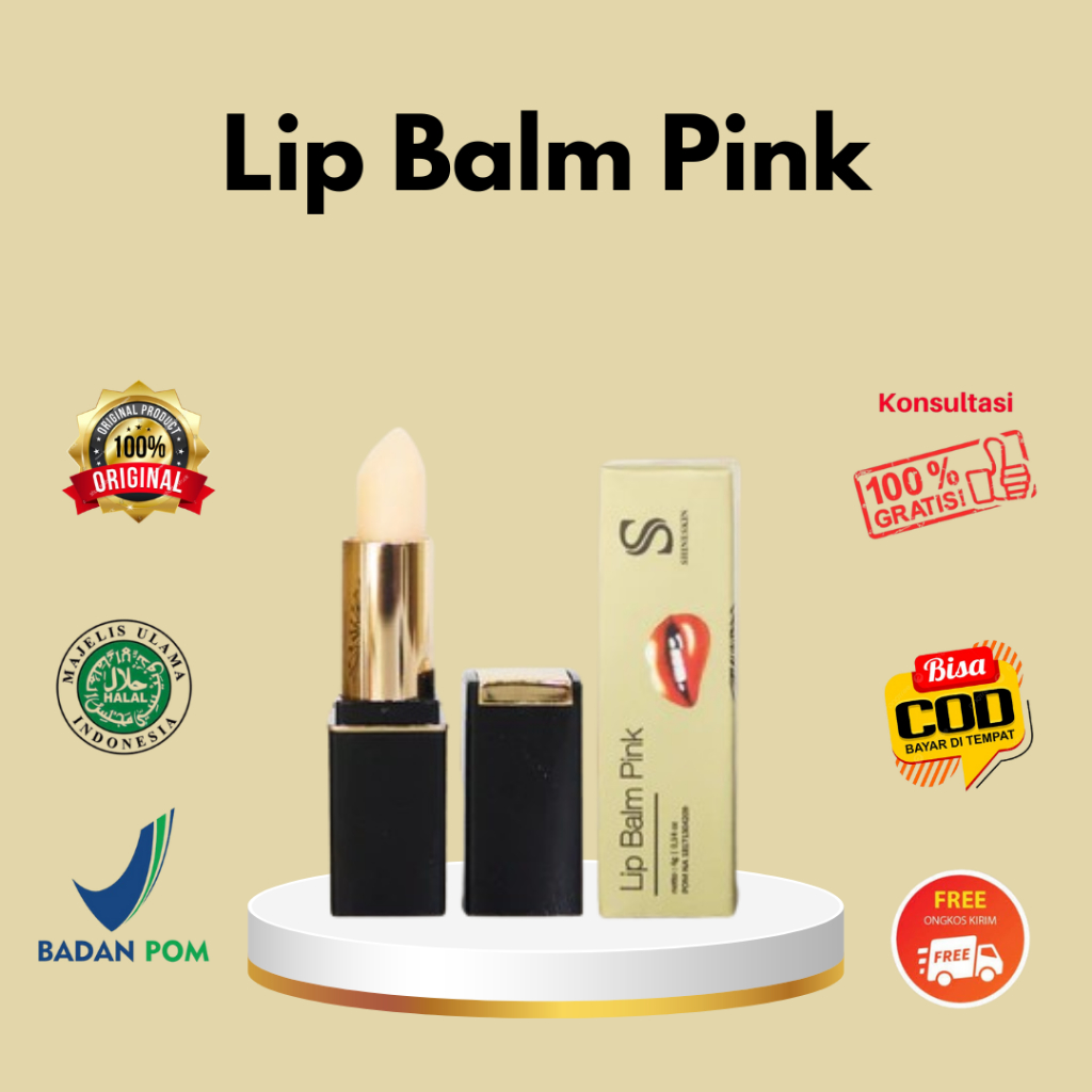 Lipbalm Berwarna pink lip balm BPOM Origional Murah SHINESKIN