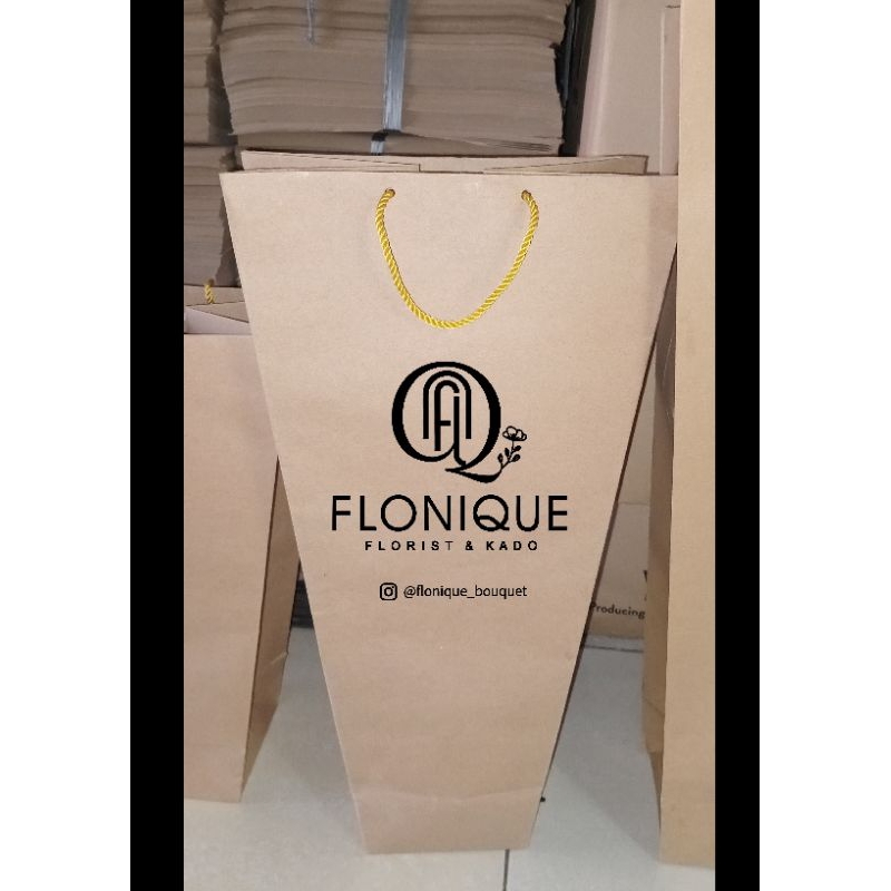 

paperbag buket 28 x 13 x 50 sablon gsm 200