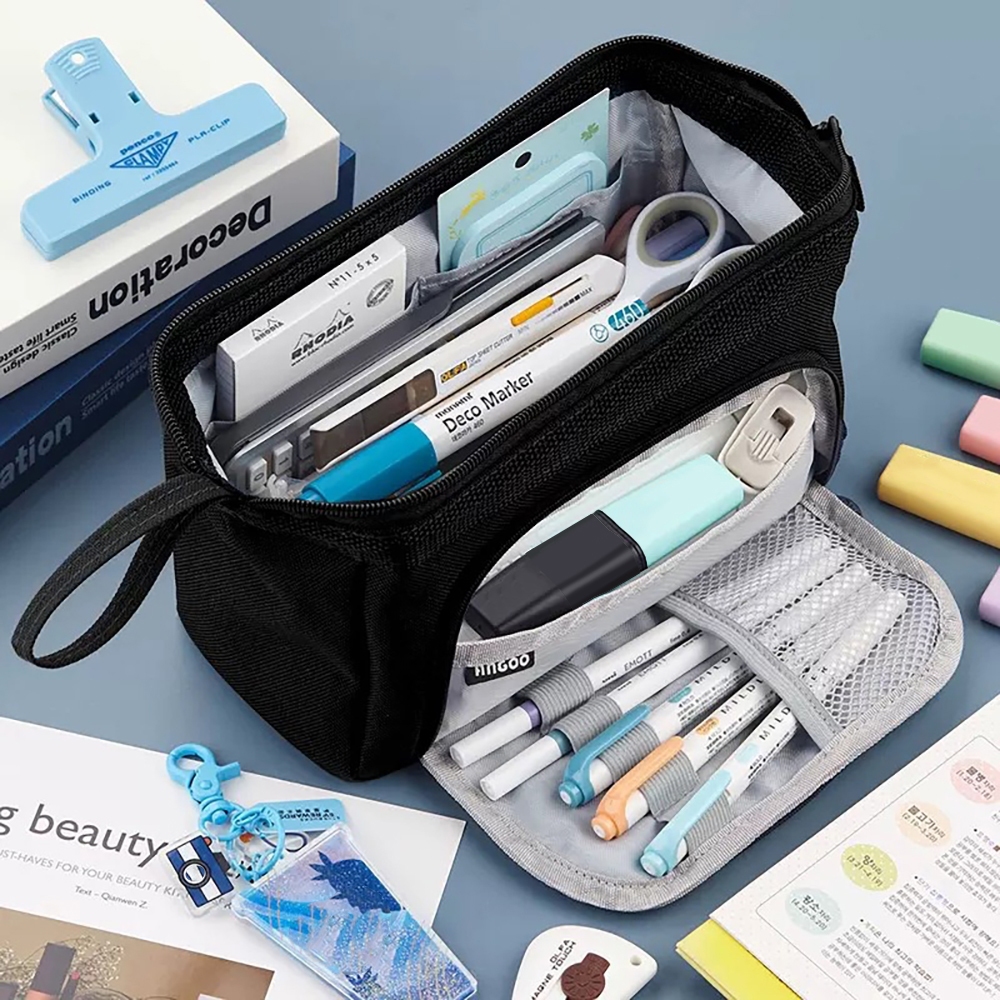 

Angoo Super Large Capacity Pencil Case Kawaii Korean Pencil Cases Aesthetic Stationery Office Desk