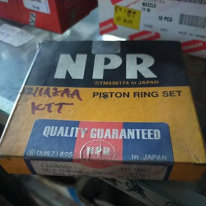 RING SEHER TF105. PISTON RING SET TF105. PISTON RING YANMAR TF105