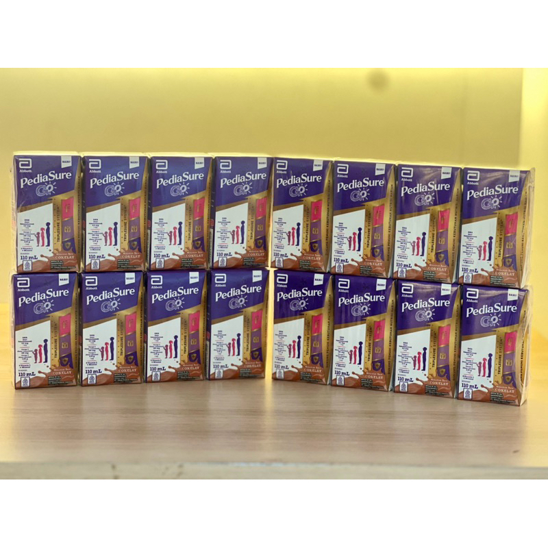 

Pediasure Go Coklat untuk usia 1-10tahun. Nutrisi UHT 4x110ml