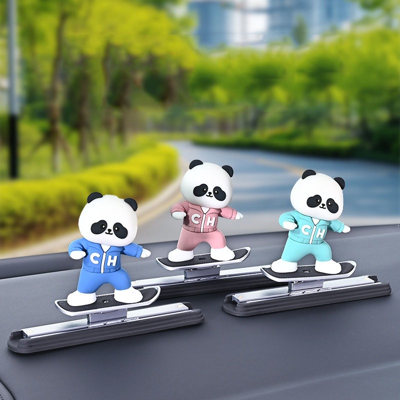 Pajangan DASHBOARD Mobil Motif Panda Goyang-Goyang Unik