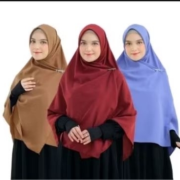 SEGI EMPAT WOOLPEACH JUMBO SYAR'I/ KHIMAR SEGI EMPAT SYAR'I WOOLPEACH GRADE A