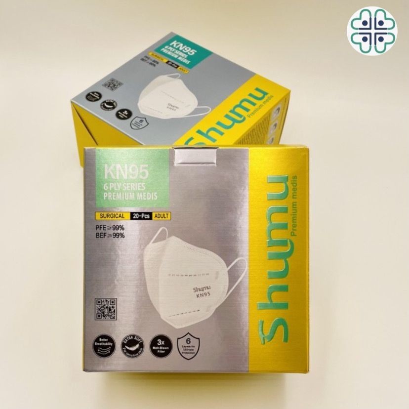 Masker Shumu KN95 Premium Medis 6 PLY - 20 PCS