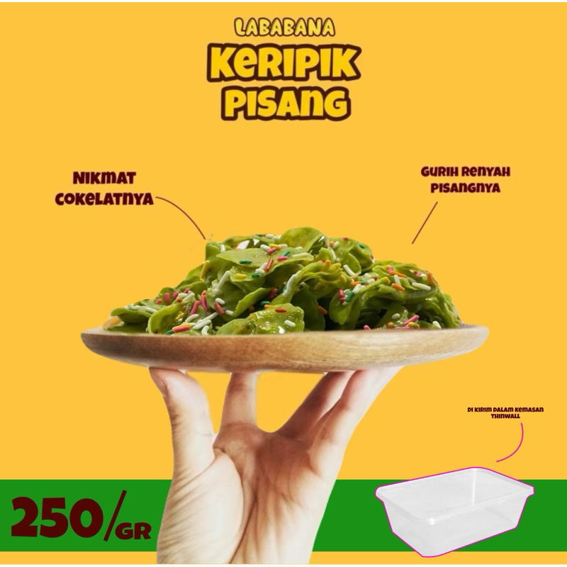 

keripik Pisang Lababana Cokelat Macha Kemasan 250gr