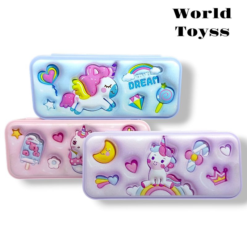 

Kotak Pencil Anak Sekolah / Perlengkapan Kotak Pensil Unicorn