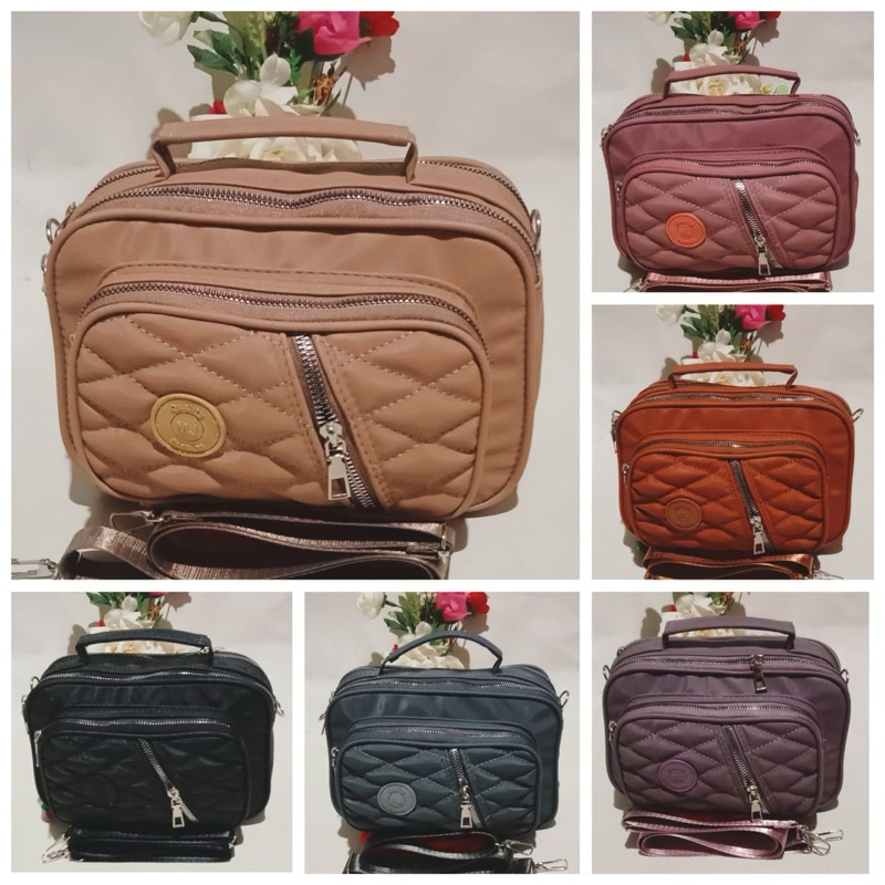 05|Tas Selempang Bahu Wanita Bordir 4 Ruang|Tas viral|Tas Kekinian