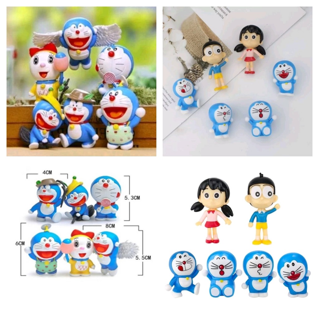 Topper Cake Doraemon Hiasan Kue Ulang Tahun Dekorasi Penghias Ultah