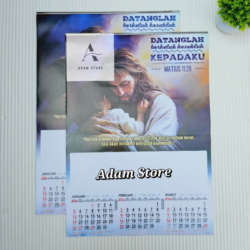 

Kalender 2025 triwulan 4 lembar 3 bulanan AO 123 rohani 3 38x54cm (terima castume cetak merek)