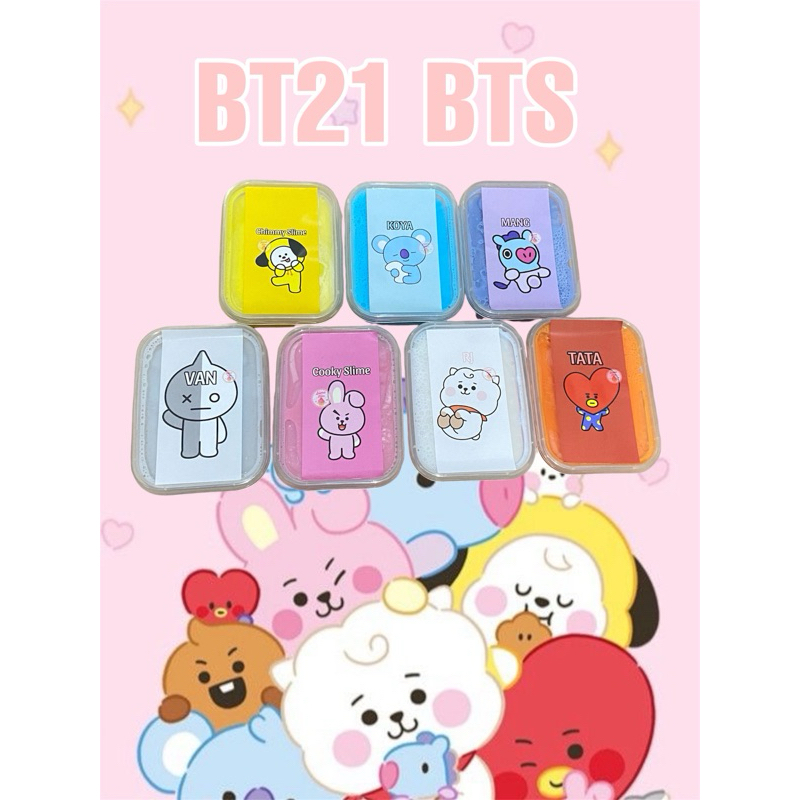 SLIME MAINAN SLIME BT21 TATA KOYA COOKY 200ml SLIME TOFU