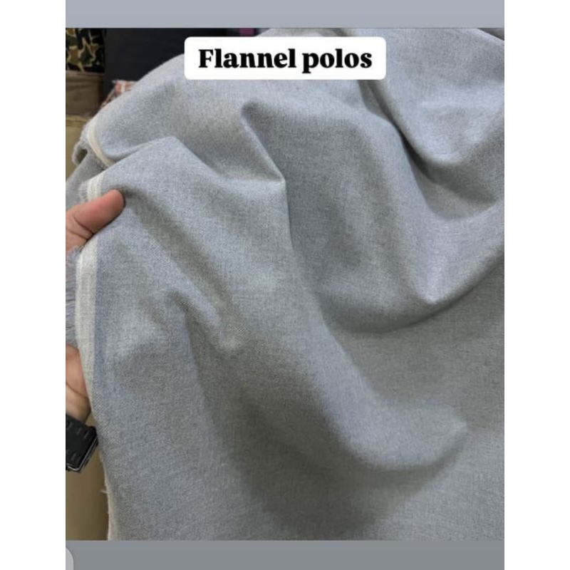 Bahan Kain Katun Flanel Polos Bahan Kemeja Flanel Polos