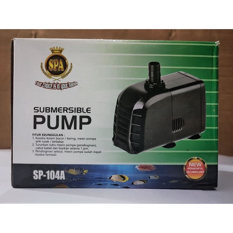 SPA SP 104A Pompa Aquarium Kolam Kecil Hidroponik