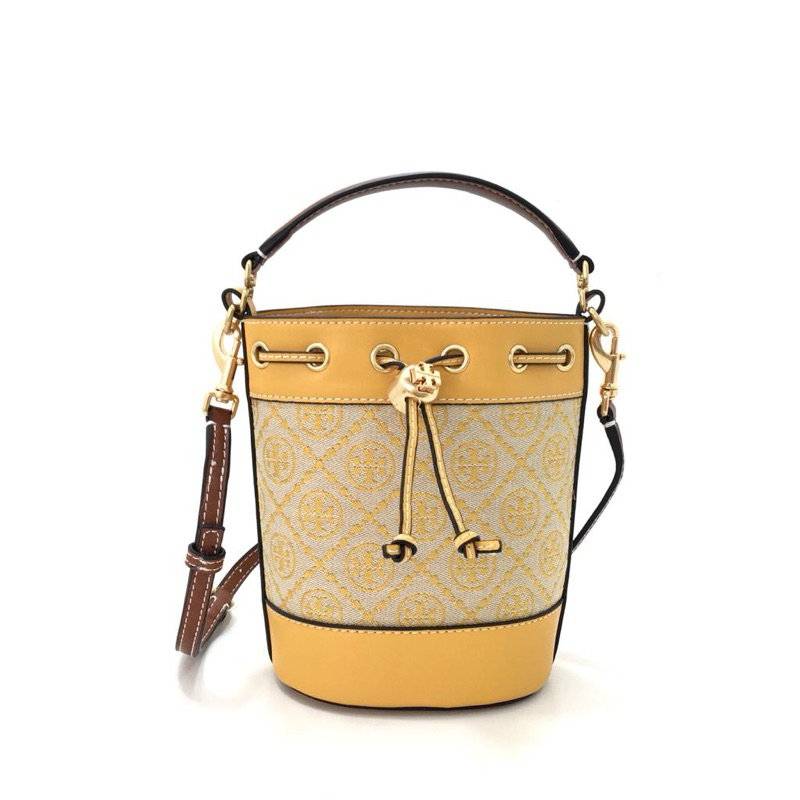 TB T Monogram Jacquard Mini Bucket Bag