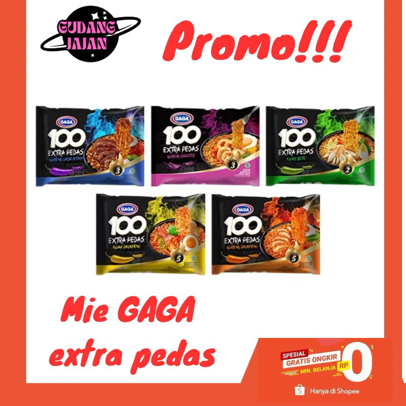 

Mie Gaga 100 Extra Pedas (Mie Goreng Extra pedas)