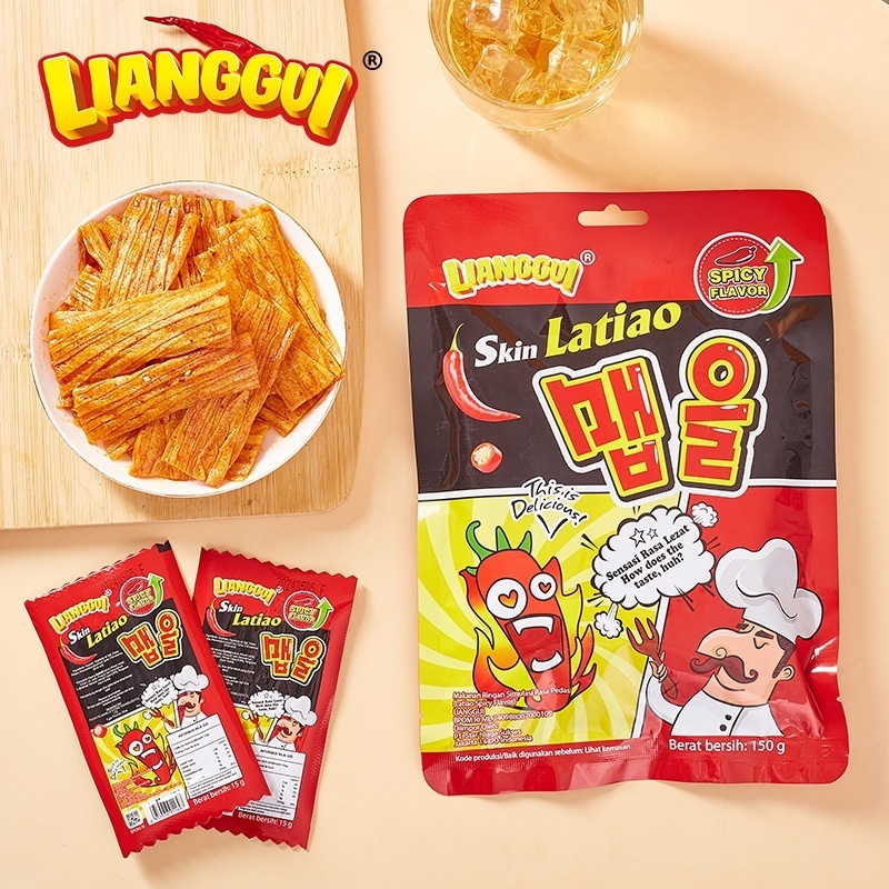 

[Cemilan Latiao]Skin Latiao / Finger Latiao 150g Lianggui Gluten Spicy Tofu Latiao Cemilan Snack Vegetarian