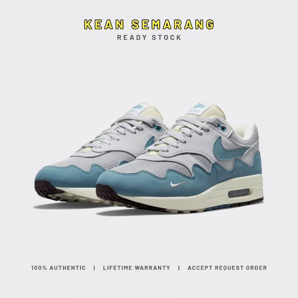 Nike Air Max 1 Patta Waves Noise Aqua (with Bracelet) 100% Authentic
