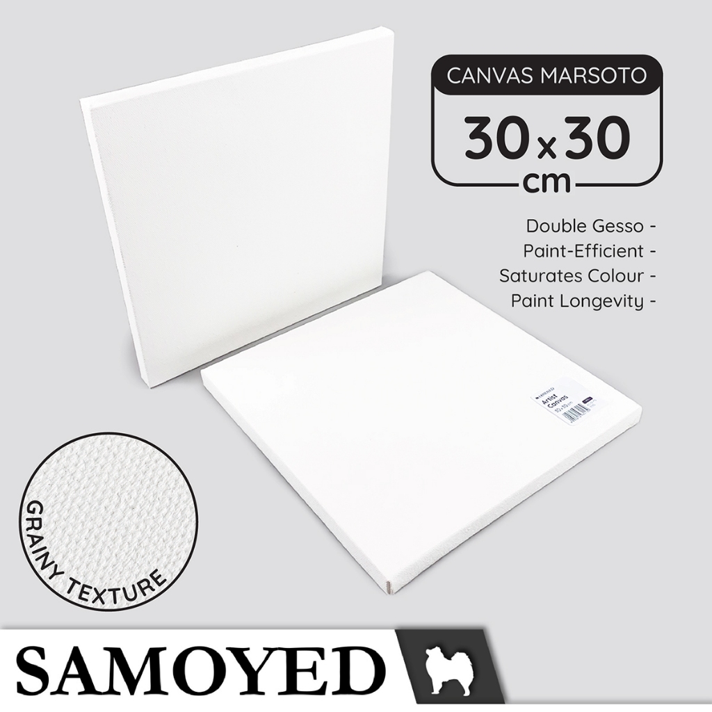 

Kanvas Lukis / Artist Canvas Board / Panel 30 x 30 cm Marsoto Samoyed ACVS-MS-3030