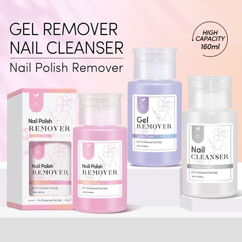 AS Nail Cleanser & Nail Polish Remover & Gel Remover 160ml