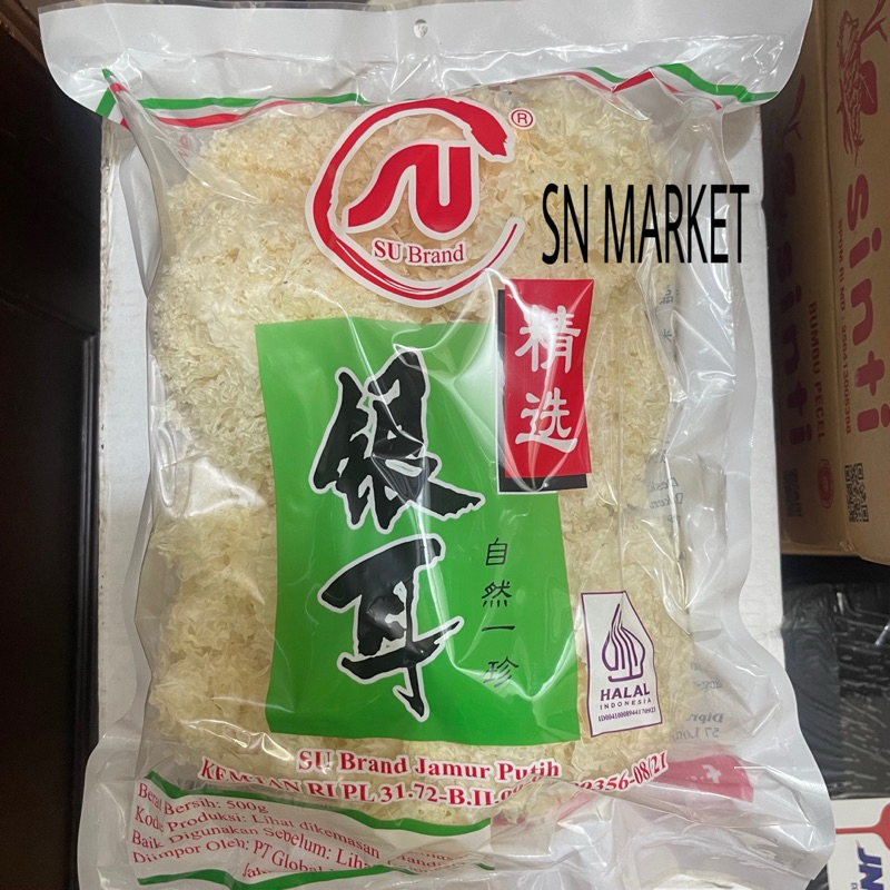 

Jamur Putih / White Fungus / Jamur Salju 500gr SU Brand