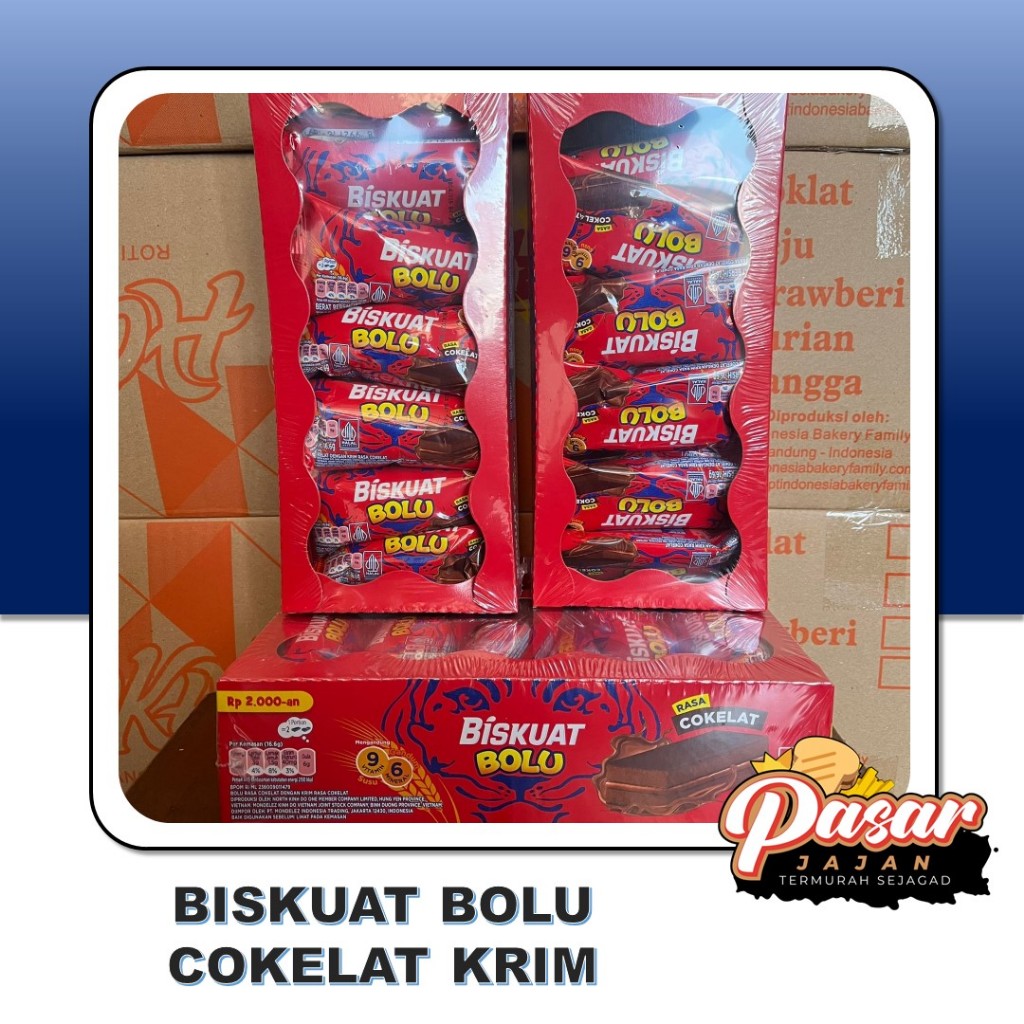 

Biskuat Bolu Cokelat Krim Isi 12pcs x 16,6gr