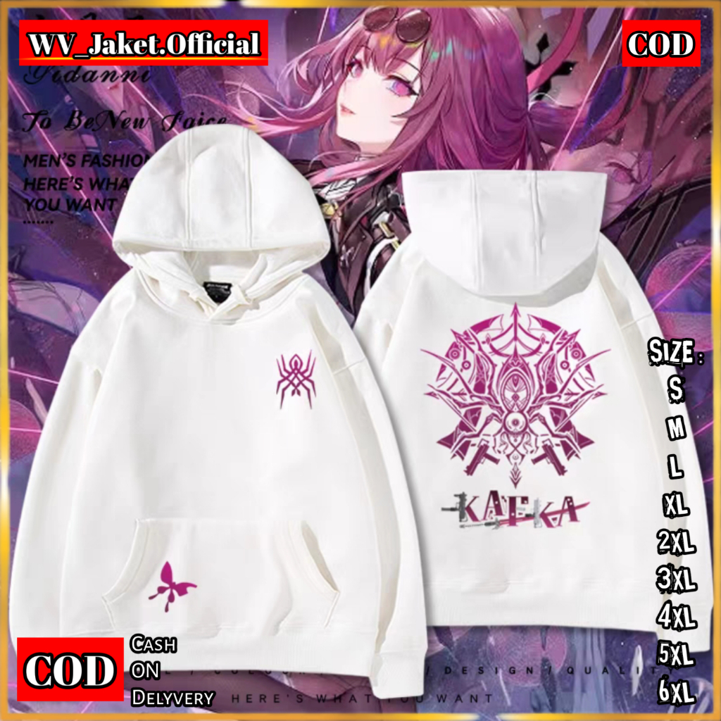 WareVisible Jacket Hoodie Pullover KAFKA HONKAI Oversize Korean Style Unisex Jacket Fleece