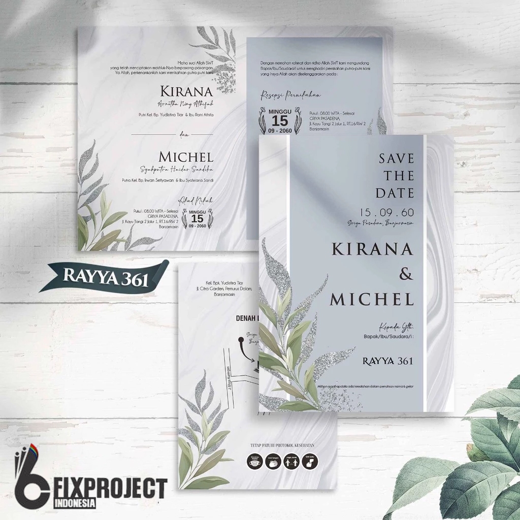 UNDANGAN PERNIKAHAN RAYYA 361 | CETAK UNDANGAN MURAH | RAYYA