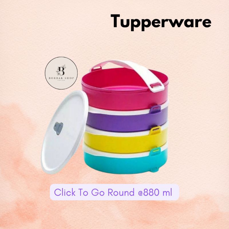 Click To Go Round Rantang Susun Bulat Tupperware