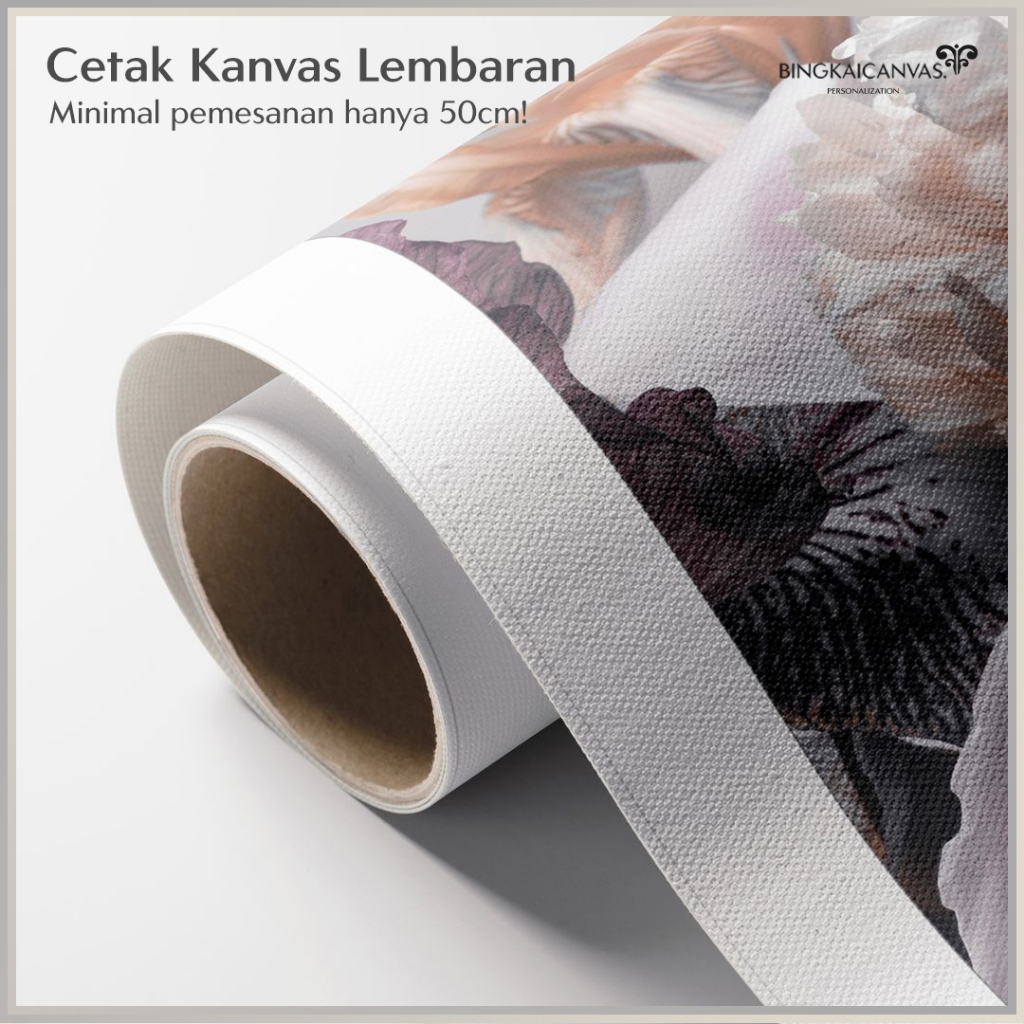 Cetak Foto Kanvas Lembaran Printing Custom Tanpa Frame Frameless