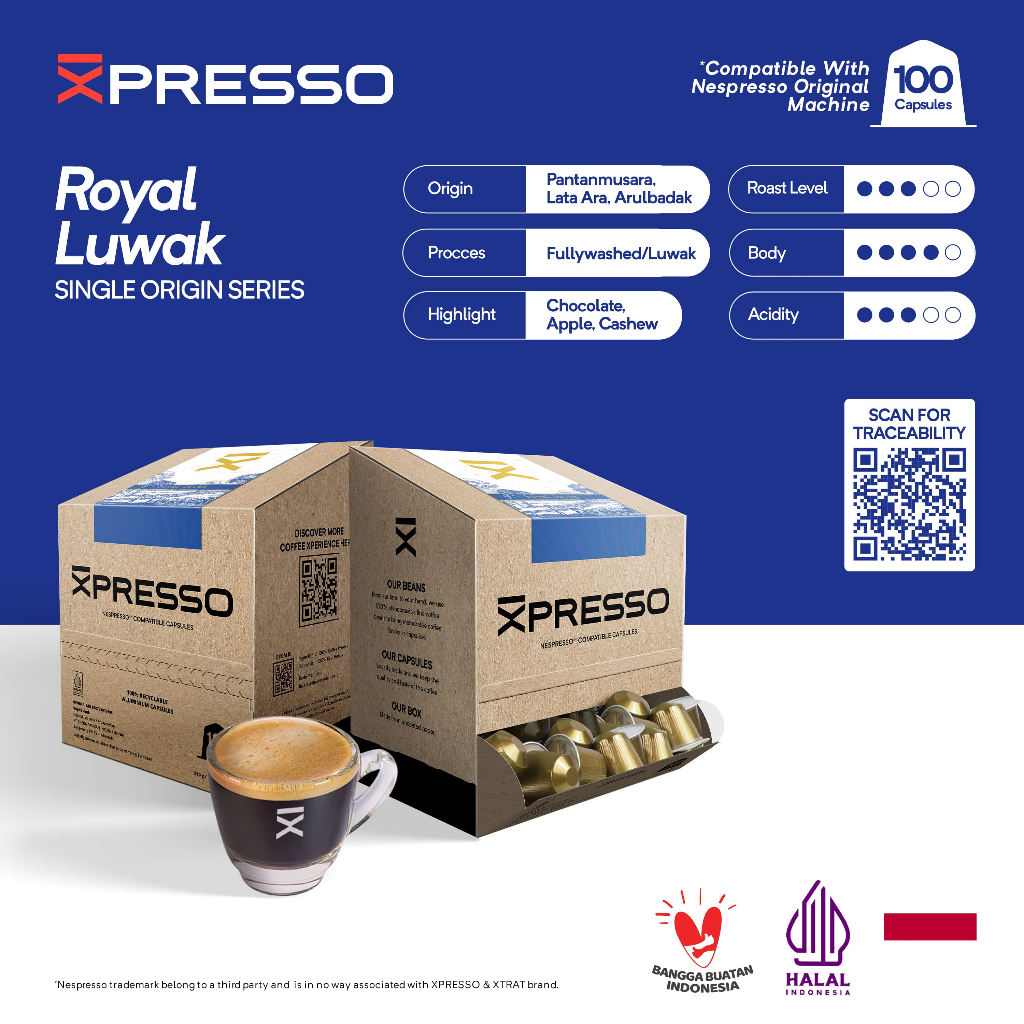 

XPRESSO Office Pack - Royal Luwak - Coffee Capsules Nespresso Compatible