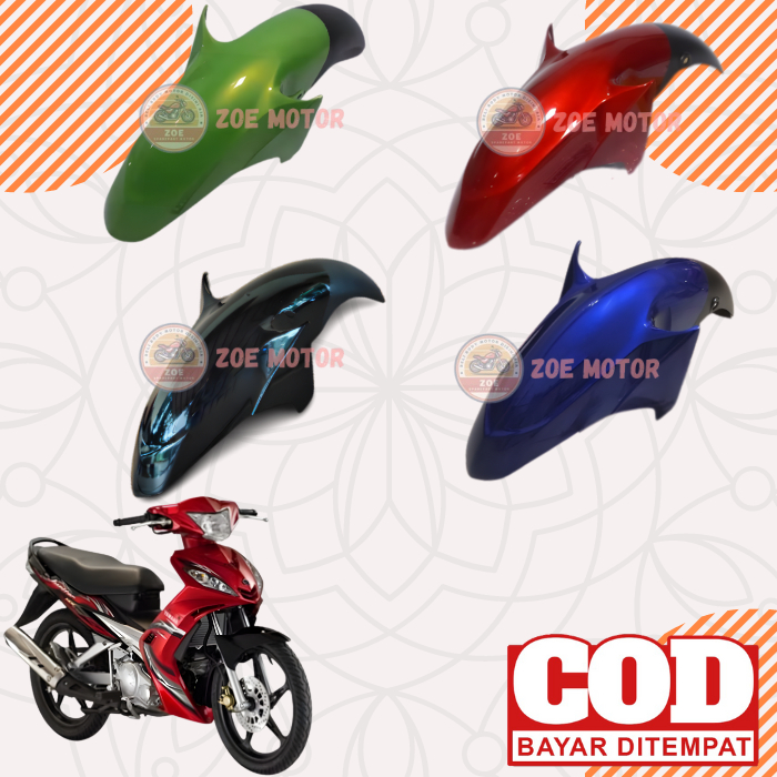 Spakbor Depan / Fender FR Yamaha Jupiter MX 135 Lama 2005 - 2010 Warna Merah Maroon Hitam Biru Hijau