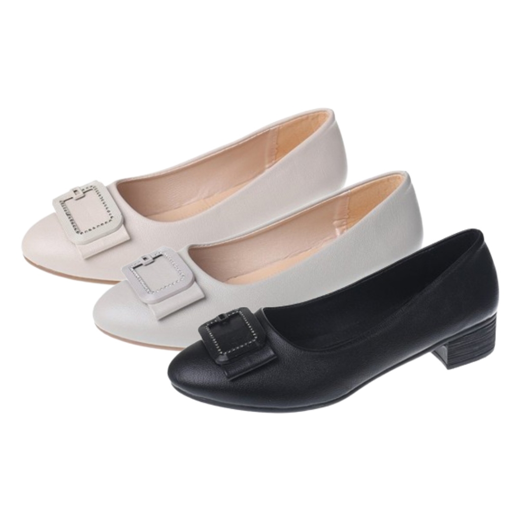 VVIP High Heels Wanita Kerja Sepatu Hak Tinggi Hitam Polos Cewek Wisuda Pesta Fashion T-2236