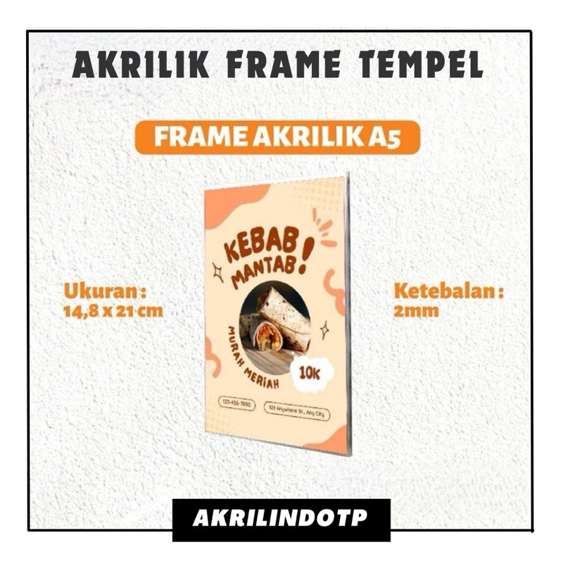 

Akrilik Tempat Brosur Tempel A5 Sign Holder Qris Barcode Menu Wall Thicker Acrylic - Ukuran A5