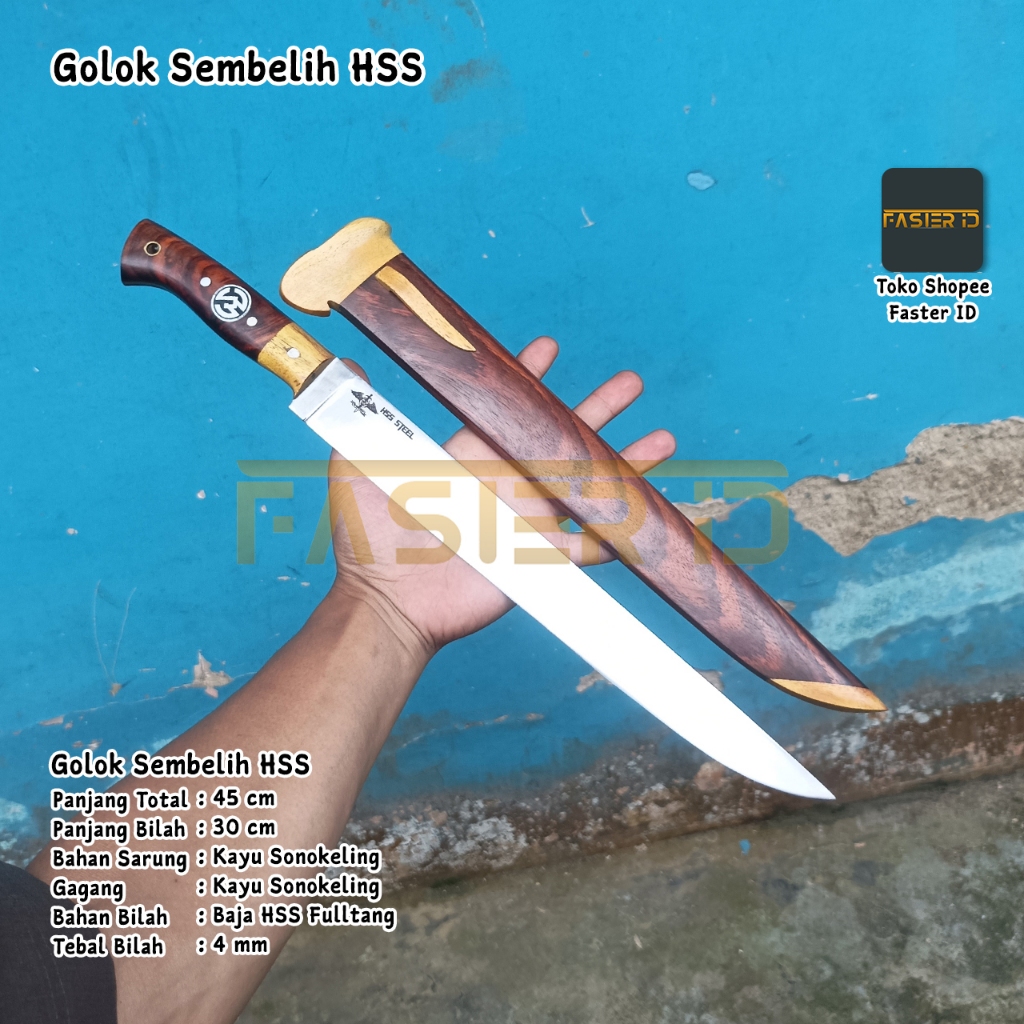 Pisau Golok Sembelih Cibatu Premium HSS