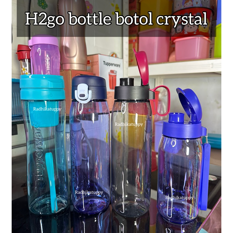 h2go 750ml warna hitam botol minum premium
