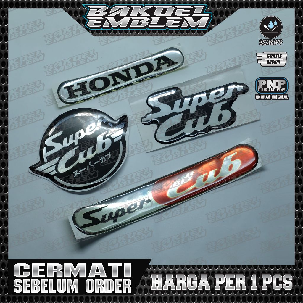 EMBLEM TIMBUL SUPER CUB, EMBLEM TIMBUL LOGO SUPER CUB