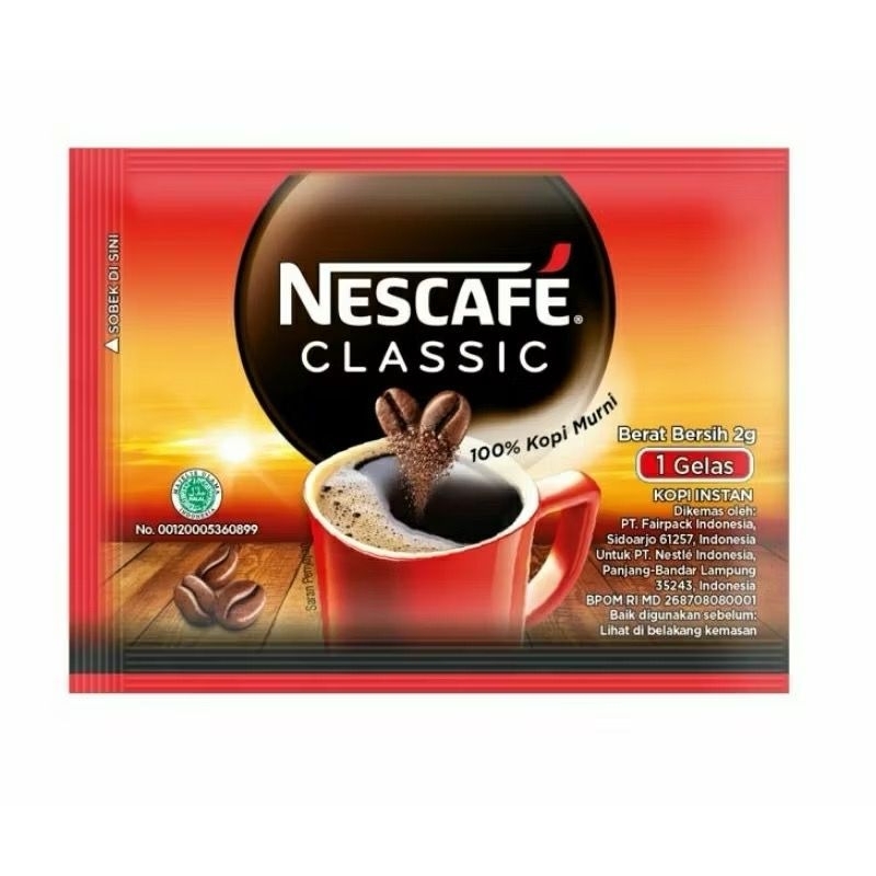 

Nescafe Classic Sachet 2gr x 10 sachet / Nescafe Ice Roast Americano 2gr x 10