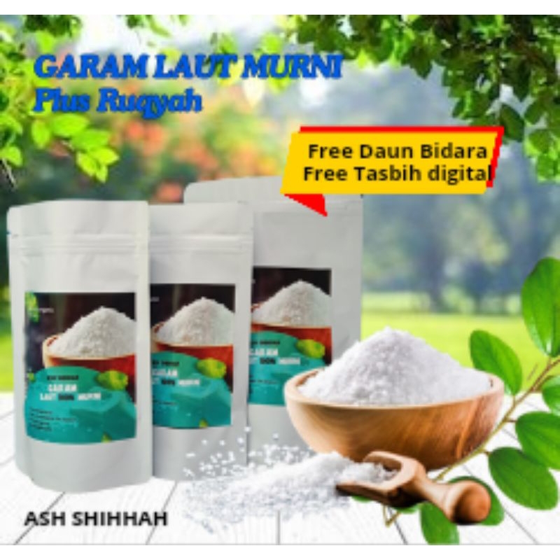 

Ash Shihhah Garam Laut Murni Sea Salt Organic Plus Ruqyah Free Daun Bidara