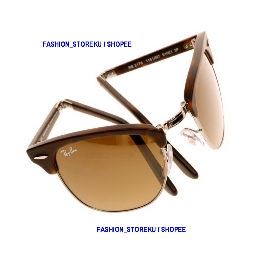 Kacamata Rayban clubmaster folding rb2176 original