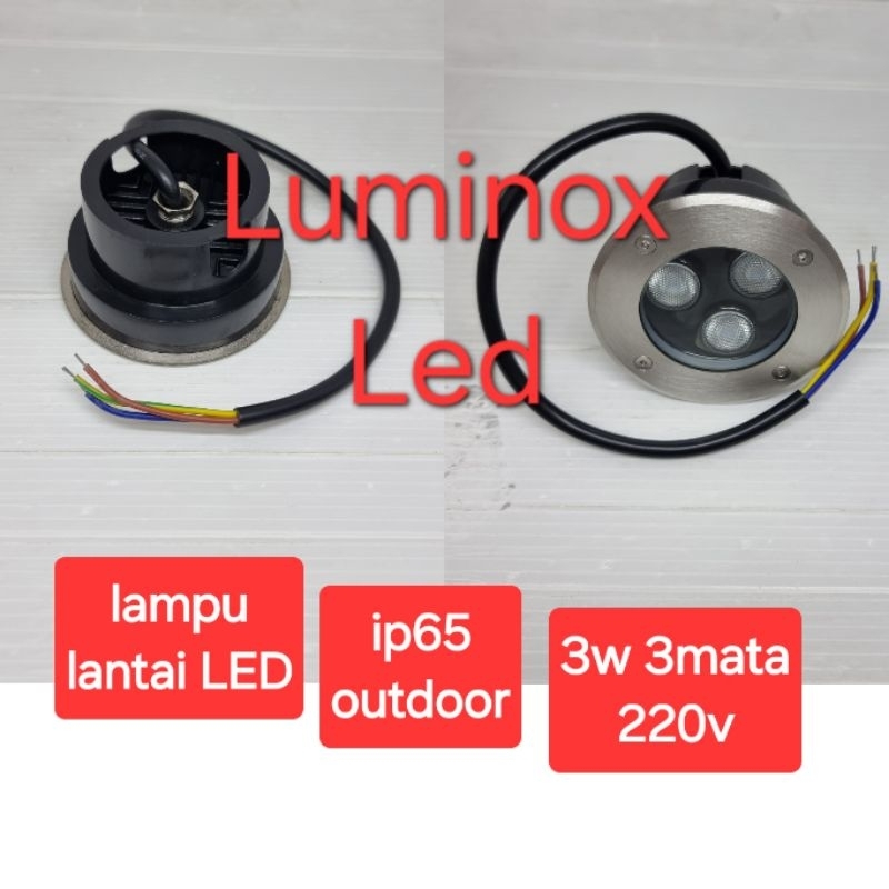 lampu lantai taman led 3watt 3mata 3w / inground uplight led 3w 3 watt outdoor 220volt